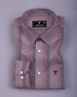 Rosven Pink With Gray Jacquard Premium Giza Shirt