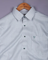 Dario Green With Black Stripe Premium Giza Shirt
