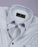 Dario Green With Black Stripe Premium Giza Shirt