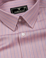 Navor Onion Pink With Blue Stripe Premium Giza Shirt