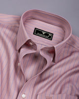 Navor Onion Pink With Blue Stripe Premium Giza Shirt
