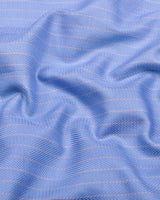 Navor Blue With Orange Stripe Premium Giza Shirt