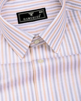Orlin Cream With Gray Bengal Stripe Cotton Shirt