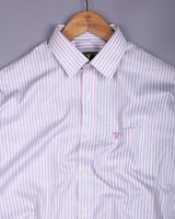 Orlin Pink With Gray Bengal Stripe Cotton Shirt