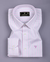 Orlin Pink With Gray Bengal Stripe Cotton Shirt