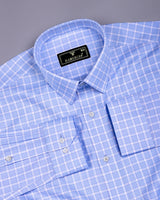 Arova SkyBlue Check Premium Giza Shirt