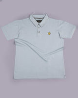 Cloud Grey Pique Pima Smooth Polo Tee