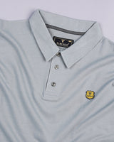 Cloud Grey Pique Pima Smooth Polo Tee
