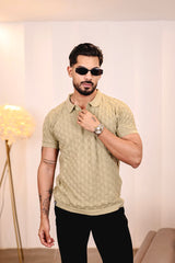 Mornik Light Pista Knitted Cotton Polo T-Shirt