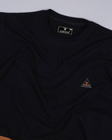 Black With Choco Brown Premium Cotton Designer T-shirt