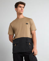 Dusty Olive With Black Premium Cotton Designer T-shirt