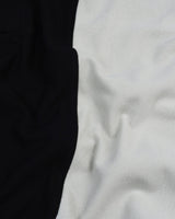 Silver Gray With Black Pique Pima Designer T-Shirt