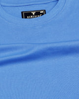Carolina Blue With White Premium Cotton Designer T-shirt
