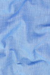 Blue with white ruff texture cotton solid shirt