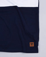 Ultra NavyBlue With White Pique Pima Designer T-Shirt