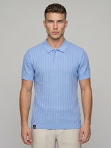 Spectra SkyBlue Knitted Cotton Polo T-Shirt