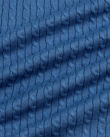 Potenza Steel Blue Knitted Cotton Polo T-Shirt