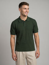 Trento Forest Green Knitted Cotton Polo T-Shirt