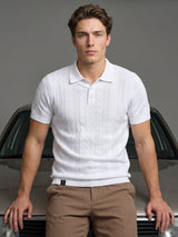 Wonder Snow White Knitted Cotton Polo T-Shirt