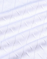 Basco White Knitted Cotton Polo T-Shirt