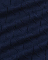 Basco NavyBlue Knitted Cotton Polo T-Shirt