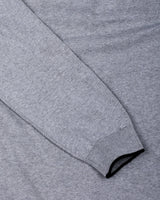 Vibrant Gray Melange Knitted Cotton Full Sleeves T-Shirt