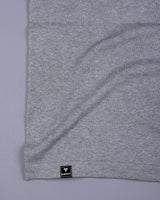 Vibrant Gray Melange Knitted Cotton Full Sleeves T-Shirt