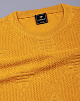 Lisson Turmeric Yellow Knitted Cotton T-Shirt
