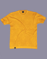 Lisson Turmeric Yellow Knitted Cotton T-Shirt