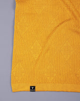 Lisson Turmeric Yellow Knitted Cotton T-Shirt