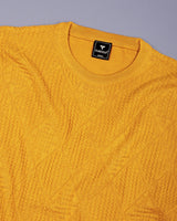 Lisson Turmeric Yellow Knitted Cotton T-Shirt