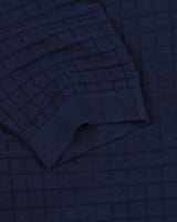 Krypton NavyBlue Ice Cube Knitted Cotton T-Shirt