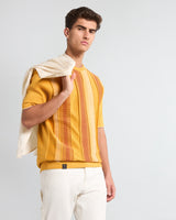 Infra Mustard Yellow Knitted Cotton Designer T-Shirt