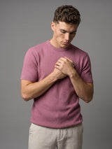 Infinite Onion Pink Knitted Cotton T-Shirt