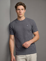 Infinite Ash Gray Knitted Cotton T-Shirt
