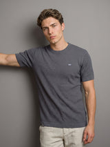 Infinite Ash Gray Knitted Cotton T-Shirt