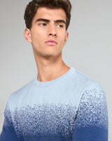 Windsor Blue Multicolor Knitted Cotton T-Shirt