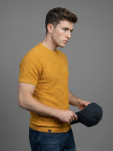 Loreto Turmeric Yellow Knitted Cotton T-Shirt
