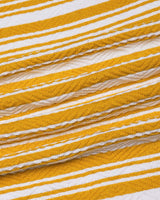 Tuzon Yellow Stripe Knitted Cotton T-Shirt