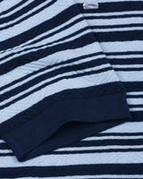 Tuzon Blue Stripe Knitted Cotton T-Shirt