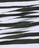 Aura Green Stripe Knitted Cotton T-Shirt