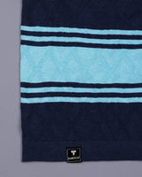 Mexico AquaBlue Multi Stripe Knitted Cotton T-Shirt