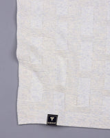 Aristo Ivory Cream Knitted Melange Cotton T-Shirt