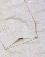 Aristo Ivory Cream Knitted Melange Cotton T-Shirt