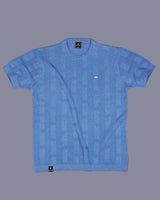 Aristo SkyBlue Knitted Melange Cotton T-Shirt