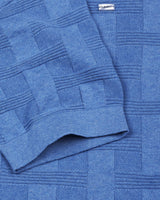 Aristo SkyBlue Knitted Melange Cotton T-Shirt