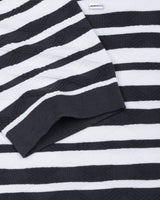 Aura Gray Stripe Knitted Cotton T-Shirt