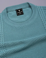 Dragon Teal Green Knitted Cotton T-Shirt
