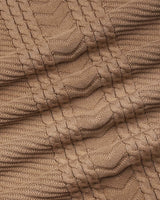 Dragon Camel Cream Knitted Cotton T-Shirt