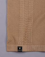 Dragon Camel Cream Knitted Cotton T-Shirt